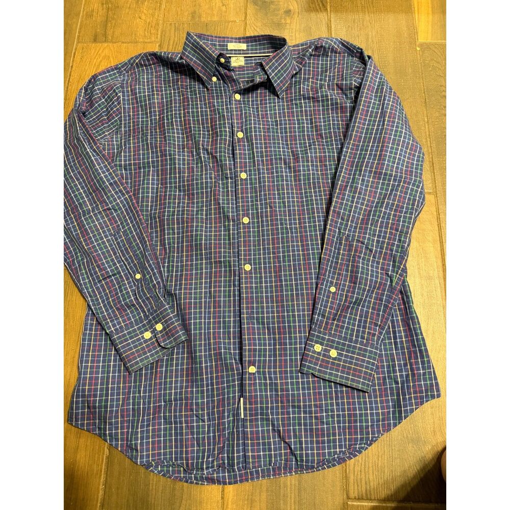 Peter Millar Blue Plaid Button Down